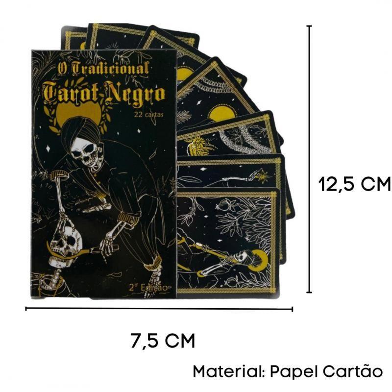 O Tradicional Taro Negro 22 Cartas Plastificado Manual 2 Ed - Lua